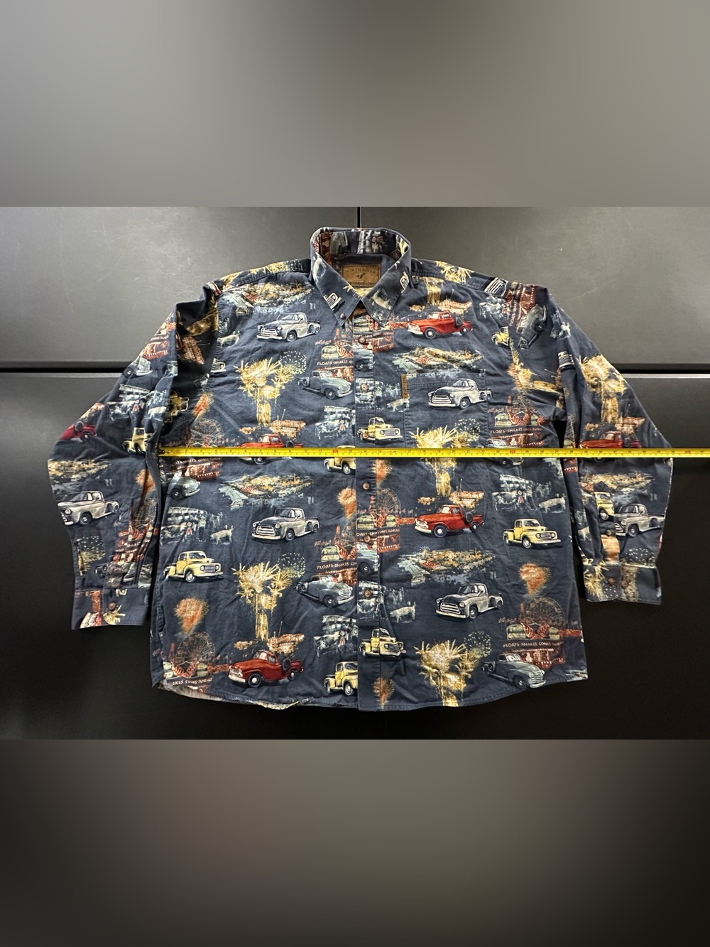 North River Navy Vintage Truck Print Button-Down Shirt